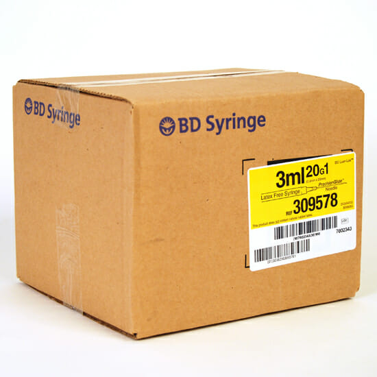 BD Syringe 3ml 25 Gauge 1 Inch Needle 100/box 309570