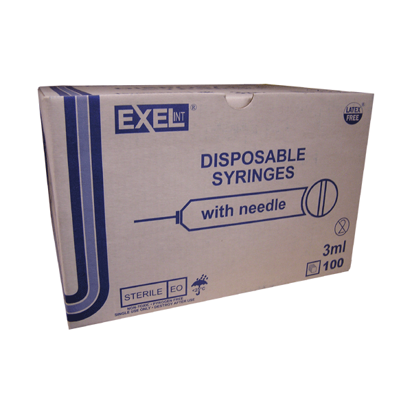 Exel Syringe with Needle, 3cc 25g x 1.5 Luer Lock $17.50/Box of 100 Modern  Medical Products 2078