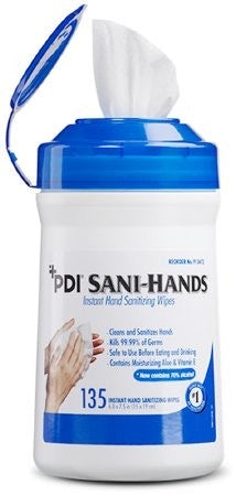 PDI Sani-Hands Instant Hand Sanitizing Wipes 135 ct